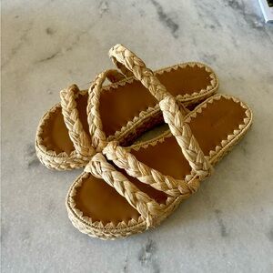 Carrie Forbes rafia 💕sandals sz 38